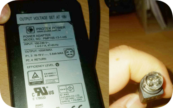 *Brand NEW*Suitable for PROTEK POWERP power adapter 18-19V5.84A four-pin 4-pin PMP105-13-1-HS 18-19V5.84A 105W